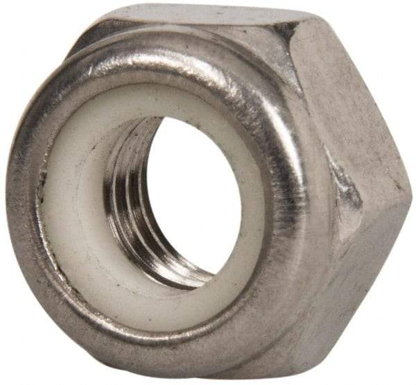 Value Collection - M2.5x0.45 Metric Coarse 18-8 & Austenitic Grade A2 Hex Lock Nut with Nylon Insert - 2.5mm High, Uncoated - Exact Industrial Supply