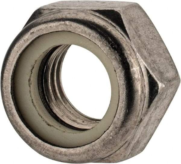Value Collection - M14x2.00 Metric Coarse 18-8 & Austenitic Grade A2 Hex Lock Nut with Nylon Insert - 14mm High, Uncoated - Exact Industrial Supply