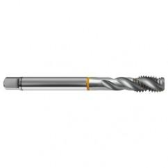 1-8 2B 4-Flute Cobalt Yellow Ring Semi-Bottoming 40 degree Spiral Flute Tap-Bright - Exact Industrial Supply