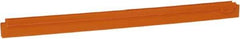 Vikan - 24" Rubber Blade Squeegee Refill - Double Edge, Orange, Plastic Holder - Exact Industrial Supply