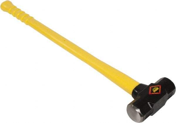 NUPLA - 8 Lb Head, Sledge Hammer - Steel Head, 2-1/4" Face Diam, Fiberglass Handle - Exact Industrial Supply