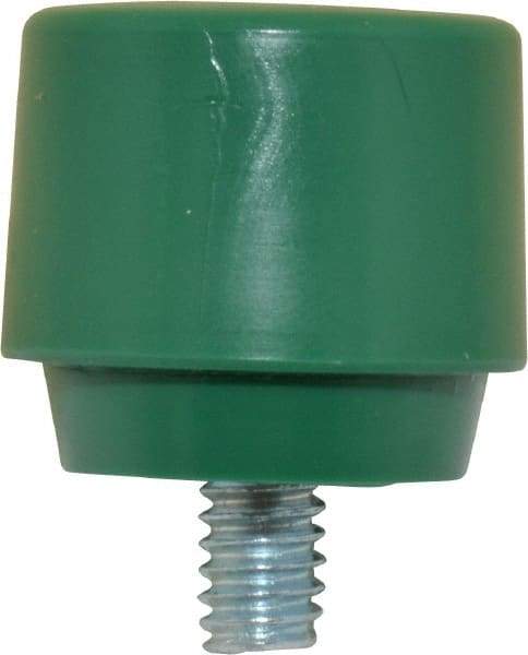 NUPLA - 1" Face Diam, Grade Tough, Green Hammer Tip/Face - Plastic - Exact Industrial Supply