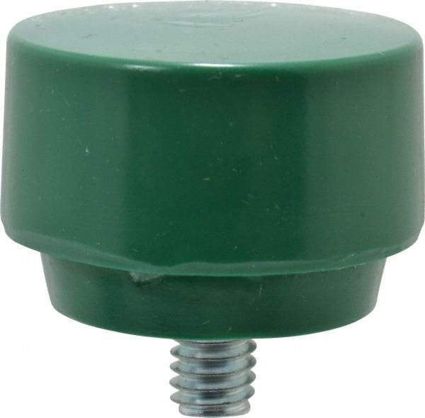 NUPLA - 1-1/2" Face Diam, Grade Tough, Green Hammer Tip/Face - Plastic - Exact Industrial Supply