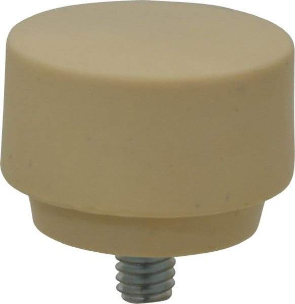 NUPLA - 1-1/2" Face Diam, Grade Medium Hard, Cream Hammer Tip/Face - Plastic - Exact Industrial Supply