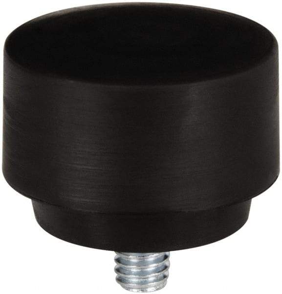 NUPLA - 1-1/2" Face Diam, Grade Hard, Black Hammer Tip/Face - Plastic - Exact Industrial Supply
