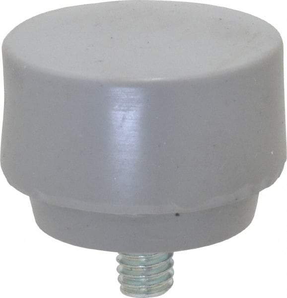 NUPLA - 1-1/2" Face Diam, Grade Extra Soft, Gray Soft Face Hammer Tip - Plastic - Exact Industrial Supply