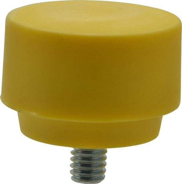 NUPLA - 1-1/2" Face Diam, Grade Extra Hard, Yellow Hammer Tip/Face - Plastic - Exact Industrial Supply