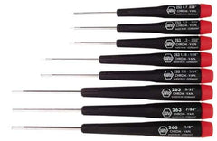 Wiha - 8 Piece Hex Key Set - Hex Range 0.028 to 1/8" - Exact Industrial Supply