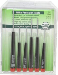 Wiha - 6 Piece T6 to T15 Micro Handle Torx Driver Set - T6, T7, T8, T9, T10, T15 - Exact Industrial Supply