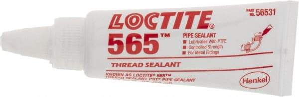 Loctite - 50 mL Tube White Pipe Sealant - 300°F Max Working Temp, For Threaded Metal Fittings - Exact Industrial Supply