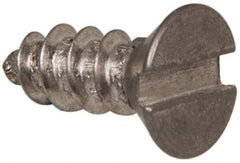 Value Collection - #6 Flat Head Slotted Sheet Metal Screw - Stainless Steel, 3/8" OAL, Grade 316 - Exact Industrial Supply