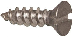 Value Collection - #6 Flat Head Slotted Sheet Metal Screw - Stainless Steel, 1/2" OAL, Grade 316 - Exact Industrial Supply