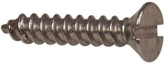 Value Collection - #6 Flat Head Slotted Sheet Metal Screw - Stainless Steel, 3/4" OAL, Grade 316 - Exact Industrial Supply