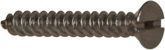 Value Collection - #6 Flat Head Slotted Sheet Metal Screw - Stainless Steel, 1" OAL, Grade 316 - Exact Industrial Supply