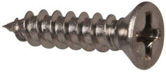 Value Collection - #6 Flat Head Phillips Sheet Metal Screw - Stainless Steel, 5/8" OAL, Grade 316 - Exact Industrial Supply