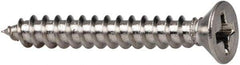 Value Collection - #6 Flat Head Phillips Sheet Metal Screw - Stainless Steel, 1" OAL, Grade 316 - Exact Industrial Supply