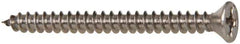 Value Collection - #6 Flat Head Phillips Sheet Metal Screw - Stainless Steel, 1-1/2" OAL, Grade 316 - Exact Industrial Supply