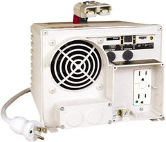Tripp-Lite - 2 Connection, 12 VDC Input, 120 VAC Output, 2,500 Peak Wattage, Surface Mount Power Inverter - 8-3/4" Wide x 7" Deep x 7" High, 1,250 Watt Continuous Output Power, Fan Cooled - Exact Industrial Supply