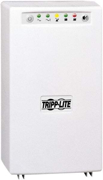 Tripp-Lite - 15 Amp, 1,200 VA, Tower Mount Line Interactive Backup Uninterruptible Power Supply - Backup 4 min with Full Load & 12 min with Half Load, 120 VAC Input & Output, 750 Watt Output, 1 Phases, 6 Outlets - Exact Industrial Supply