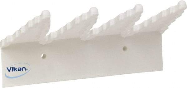 Vikan - 22 Lb, 6-1/2" Wide, 2-1/2" High, Polypropylene, Wall Bracket - 9-1/2" Long, 3 Holders - Exact Industrial Supply