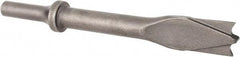 Made in USA - 6" OAL, 5/8" Shank Diam, Panel Cutter Chisel - Round Drive, Round Shank, Alloy Steel - Exact Industrial Supply