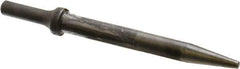 Made in USA - 6-1/2" OAL, 5/8" Shank Diam, Tapered Punch Chisel - Round Drive, Round Shank, Alloy Steel - Exact Industrial Supply