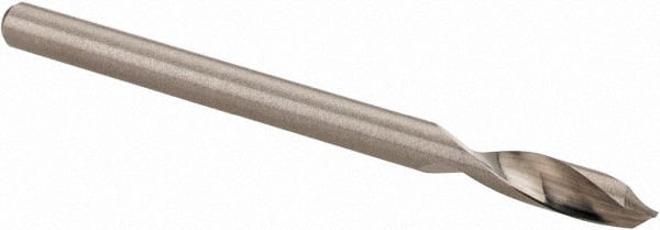 Accupro - 1/8" Body Diam, 90°, 2" OAL, Solid Carbide Spotting Drill - Exact Industrial Supply