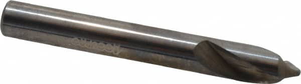 Accupro - 8mm Body Diam, 90°, 63mm OAL, Solid Carbide Spotting Drill - Exact Industrial Supply