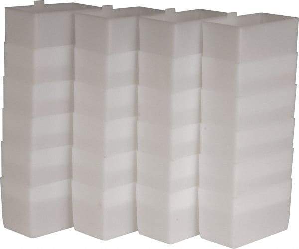 Akro-Mils - 2.8" Wide x 3" High, Clear Bin Cup - Use with Akro-Mils - 30-120, 30-130, 30-150, 30-170, 30-128, 30-138, 30-158, 30-178, 30-124, 30-164, 30-184, 30-174 - Exact Industrial Supply