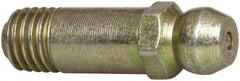 Value Collection - Straight Head Angle, 1/4-28 Steel Standard Grease Fitting - 7.94mm Hex - Exact Industrial Supply