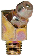 Value Collection - 45° Head Angle, 1/4-28 Steel Standard Grease Fitting - 9.53mm Hex - Exact Industrial Supply