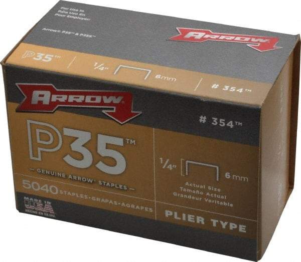 Arrow - 1/4" Wide Crown Staples - 1/4" Leg Length - Exact Industrial Supply