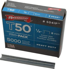 Arrow - 3/8" Wide Heavy Duty Staples - 1/4" Leg Length - Exact Industrial Supply