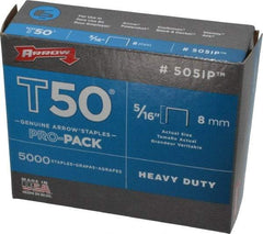 Arrow - 3/8" Wide Heavy Duty Staples - 5/16" Leg Length - Exact Industrial Supply