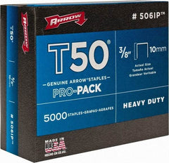 Arrow - 3/8" Wide Heavy Duty Staples - 3/8" Leg Length - Exact Industrial Supply