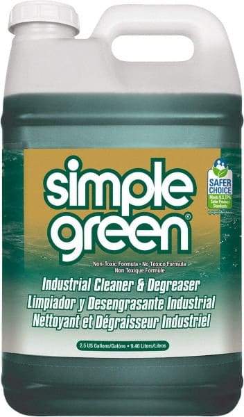 Simple Green - 2.5 Gal Bottle Cleaner/Degreaser - Liquid, Biodegradable, Concentrated, Unscented - Exact Industrial Supply