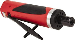 Sioux Tools - 1/4" Collet, Straight Handle, Straight Air Die Grinder - 18,000 RPM, Front Exhaust, 29.67 CFM, 1 hp, 6.21 bar, 1/4 NPT - Exact Industrial Supply