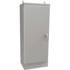 Wiegmann - NEMA 4X Stainless Steel Standard Enclosure with Cabinet Hinged Cover - Exact Industrial Supply