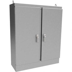 Wiegmann - NEMA 4X Stainless Steel Standard Enclosure with Cabinet Hinged Cover - Exact Industrial Supply