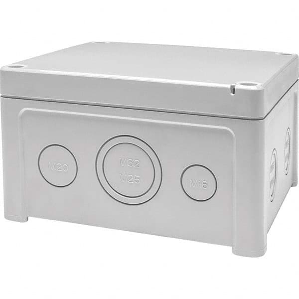 Fibox - NEMA 1, 4, 4X, 12 Polycarbonate Standard Enclosure with Screw Cover - Exact Industrial Supply