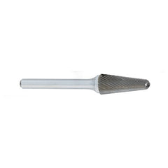 SL-1 -1/4 × 5/8 LOC × 1/4 Shank × 2 OAL 14 Degree Included Angle Carbide Medium Right Hand Spiral Burr - Exact Industrial Supply