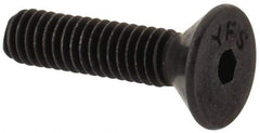 Value Collection - #4-48 UNF Hex Socket Drive, Flat Screw - Alloy Steel, Black Oxide Finish, Fully Threaded, 1/2" OAL - Exact Industrial Supply