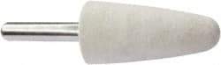 Value Collection - 1" Diam, 1/4" Shank Diam, Conical Shaped Mounted Bob - Rock Hard Density, 2" Head Length, 2" Shank Length, Wool Felt - Exact Industrial Supply