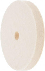 Value Collection - 4" Diam x 1/2" Thick Unmounted Buffing Wheel - 1 Ply, Polishing Wheel, 1/2" Arbor Hole, Medium Density - Exact Industrial Supply