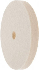 Value Collection - 4" Diam x 1/2" Thick Unmounted Buffing Wheel - 1 Ply, Polishing Wheel, 1/2" Arbor Hole, Soft Density - Exact Industrial Supply