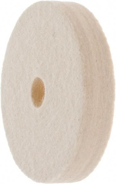 Value Collection - 3" Diam x 1/2" Thick Unmounted Buffing Wheel - 1 Ply, Polishing Wheel, 1/2" Arbor Hole, Hard Density - Exact Industrial Supply