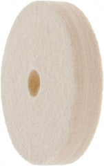 Value Collection - 3" Diam x 1/2" Thick Unmounted Buffing Wheel - 1 Ply, Polishing Wheel, 1/2" Arbor Hole, Hard Density - Exact Industrial Supply