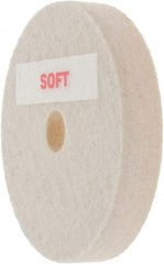 Value Collection - 3" Diam x 1/2" Thick Unmounted Buffing Wheel - 1 Ply, Polishing Wheel, 1/2" Arbor Hole, Soft Density - Exact Industrial Supply