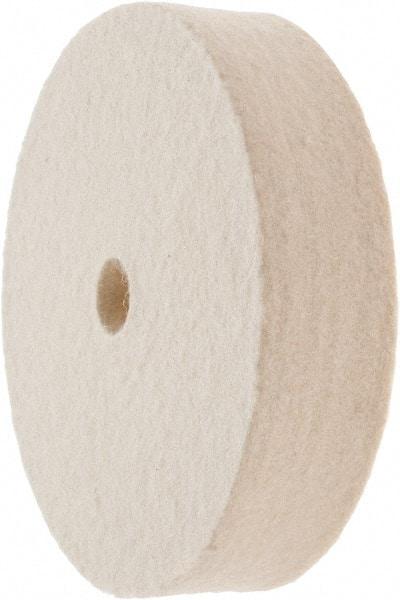 Value Collection - 4" Diam x 1" Thick Unmounted Buffing Wheel - 1 Ply, Polishing Wheel, 1/2" Arbor Hole, Soft Density - Exact Industrial Supply