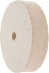 Value Collection - 4" Diam x 1" Thick Unmounted Buffing Wheel - 1 Ply, Polishing Wheel, 1/2" Arbor Hole, Soft Density - Exact Industrial Supply